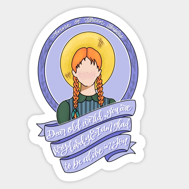 Grateful Like Anne Sticker by Thenerdlady